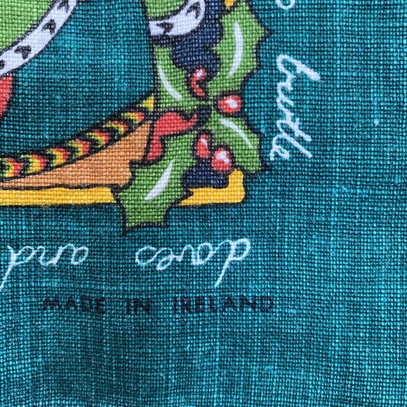Ulster 100% Irish Linen Christmas Themed Tea Towel 12 Days Of Christmas Ireland - Picture 4 of 8